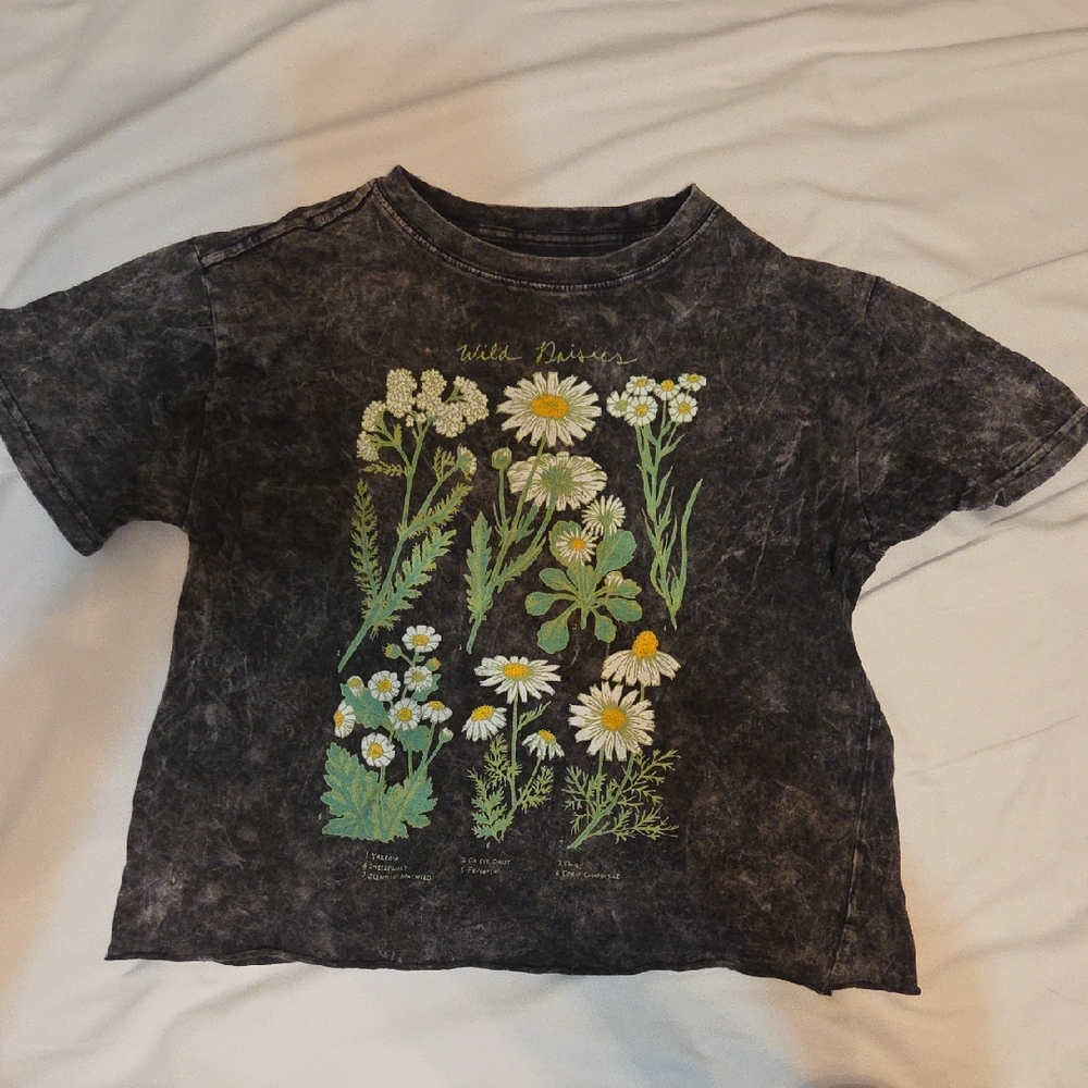 Fifth Sun Black Floral T-Shirt